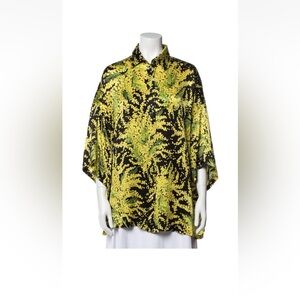 Balenciaga Silk Printed Button-Up Top Size: M I US6, FR38